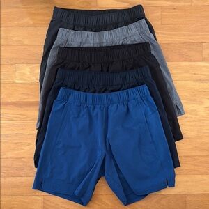Five pairs 7” inseam Quick Dry Shorts